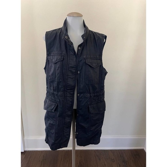Banana Republic Cargo Vest - Navy, Rain Proof - Picture 2 of 10
